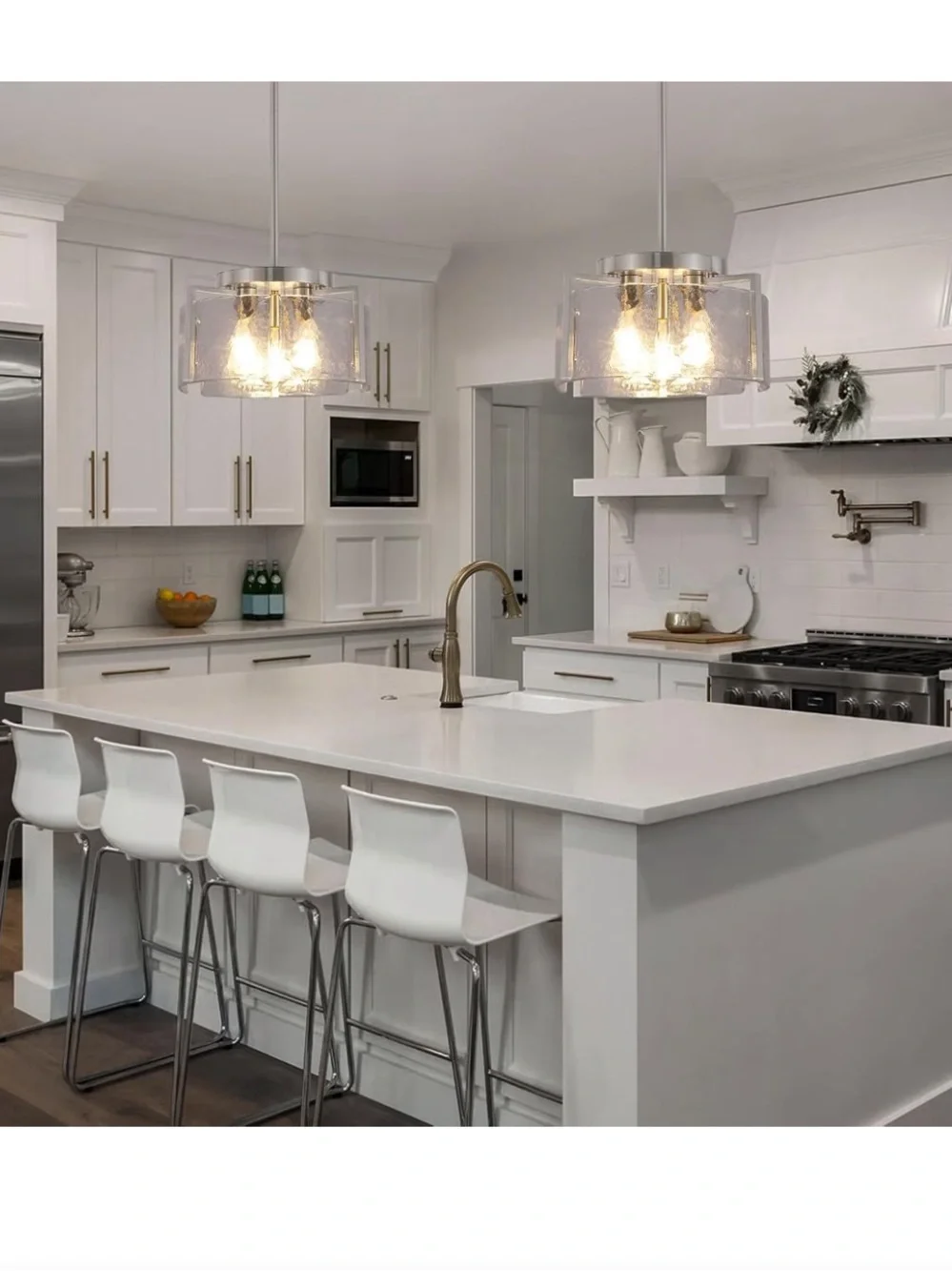 N/A nickel chandeliers